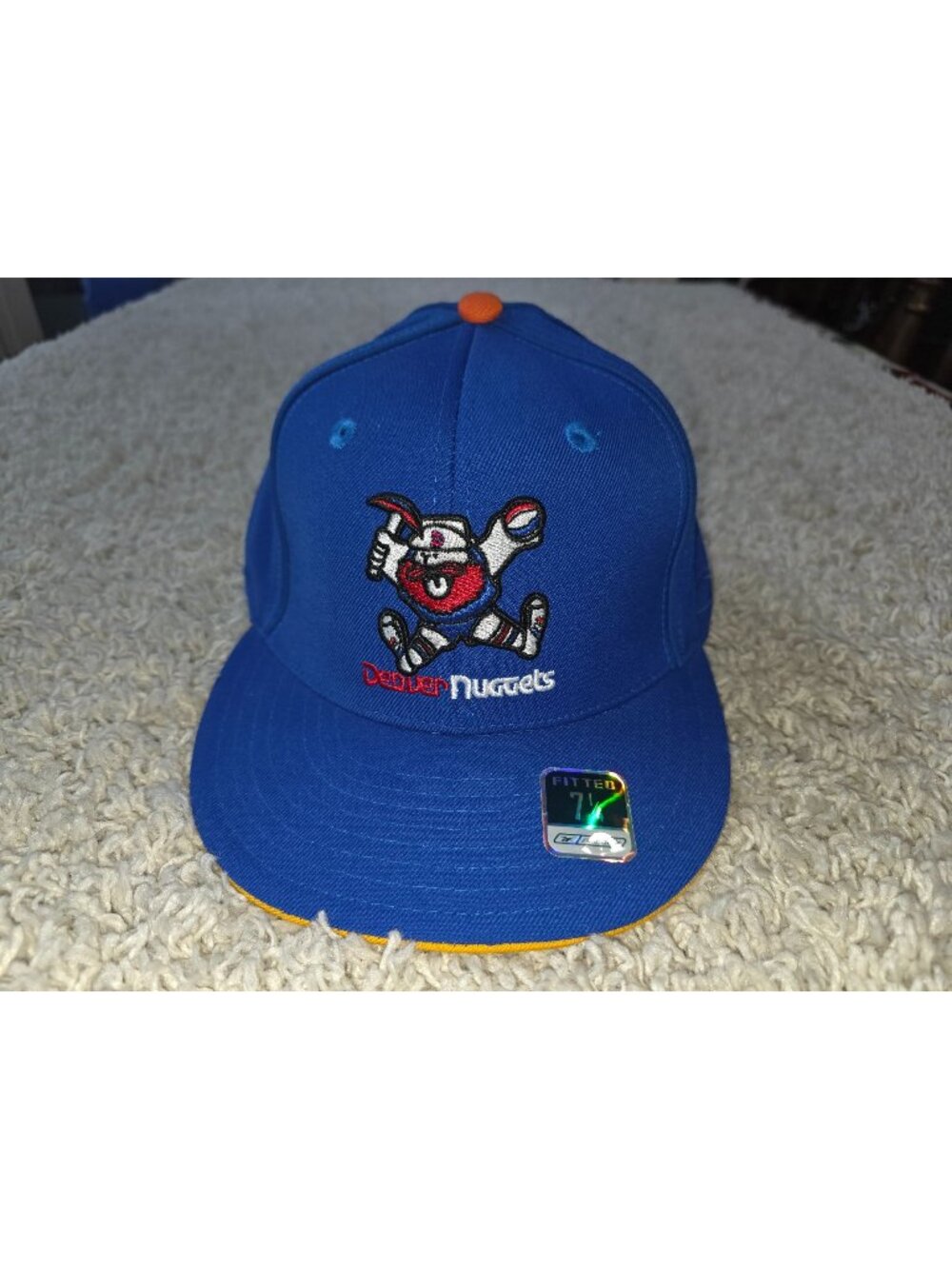 Denver Nuggets Reebok Hardwood Classics Fitted Hat size 7 1/4